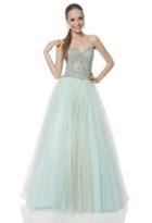 Terani Prom - 1611p1096a Crystal Studded Sweetheart Tulle Gown