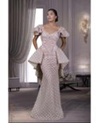Mnm Couture - K3541 Butterfly Sleeves Lace Evening Gown