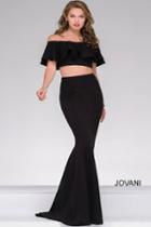 Jovani - Off The Shoulder Two Piece Mermaid Dress 45164