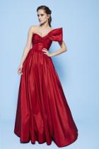 Mnm Couture - N0258 Strapless Asymmetric Neck Ballgown