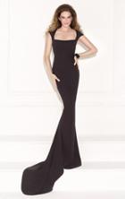Tarik Ediz - Straight Neckline Evening Gown 92490