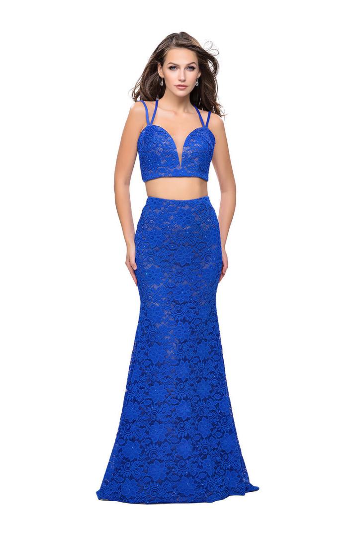 La Femme - 25771 Two Piece Beaded Lace Trumpet Dress