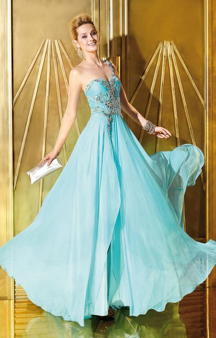 Alyce Paris - 6278 Embellished One Shoulder Strap Sweetheart Gown