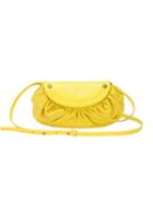 Mofe Handbags - Bijou Crescent Crossbody Bag & Clutch Yellow/brass / Genuine Leather