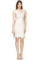 Phoebe Couture - Mixed Media Tweed Dress In Cream Multi