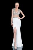 Terani Couture - Fabulous Embellished V-neck Two-piece Mermaid Gown 1612p1034a