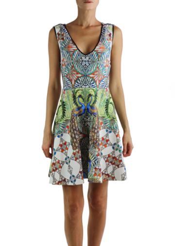 Johanne Beck - A Line Dress Sage Floral