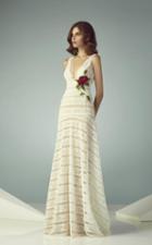 Beside Couture - Bc1238 Lined A Line Dress With Floral Accent