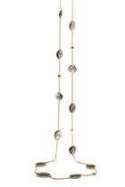 Tresor Collection - 18k Yellow Gold Long Lente Necklace With Black Rutile