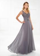 Montage By Mon Cheri - 118976 V-neck Chiffon A-line Gown