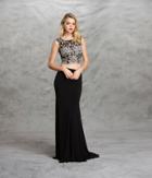 Aspeed - L1488 Vine Appliqued Two Piece Evening Dress