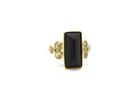 Tresor Collection - 18k Yellow Gold Ring With Black Spinel And Champagne Diamond