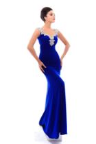 Tarik Ediz - 93460 Beaded Illusion Bateau Crepe Sheath Dress