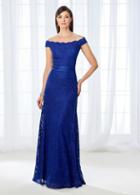 Cameron Blake - 118670 Off-the-shoulder Scalloped Lace Evening Gown
