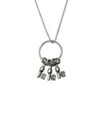 Femme Metale Jewelry - Skeleton Keys Charm Necklace