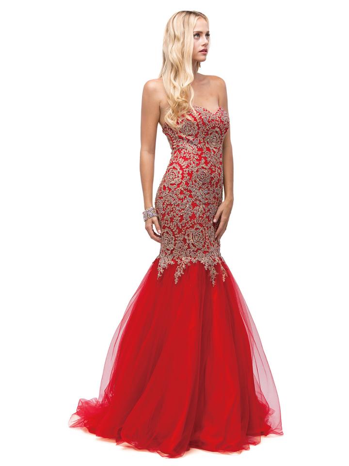 Lavishly Beaded Embroidered Sweetheart Mermaid Gown