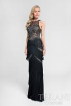 Terani Evening - Fringed Illusion Gown 1712gl3560