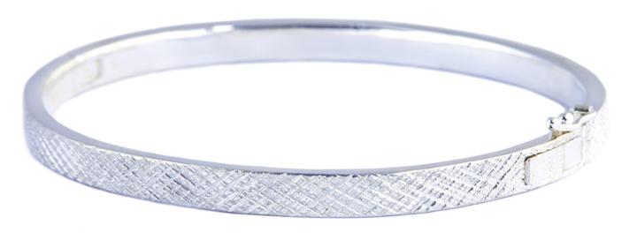 Nina Nguyen Jewelry - Crosshatch Sterling Silver Bangle