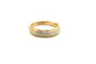 Tresor Collection - Lattice Ring With Diamond Accent In 18k Yellow Gold