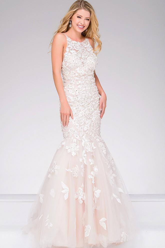 Jovani - Sleeveless Long Mermaid Dress 45745