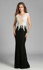 Lara Dresses - 32627 In Ivory/black
