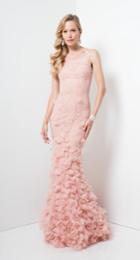 Terani Couture - 1712p2642 Strapless Lace Petal Applique Evening Gown