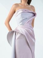 Mnm Couture - Strapless Ruched Long Gown G0708