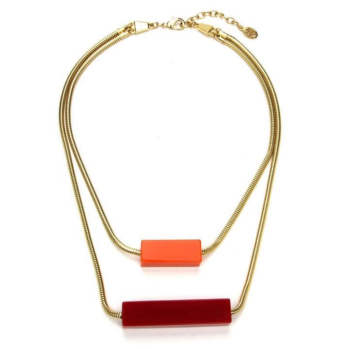 Ben-amun - Havana Layer Necklace With Resin Bars