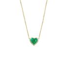 Logan Hollowell - New! Floating Heart Shaped Emerald Necklace