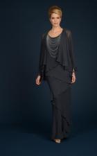 Daymor Couture - Draped Necklace Shimmer Evening Dress 702
