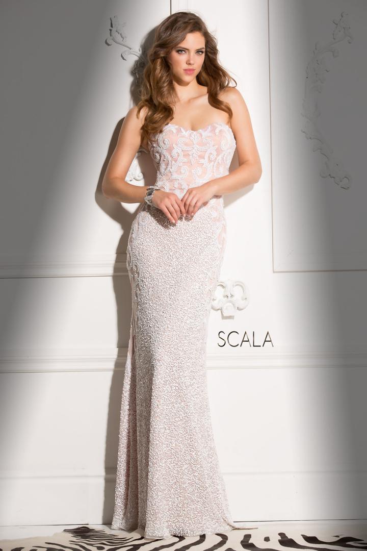 Scala - 48680 Sweetheart Prom Dress With Crystal Embellishments