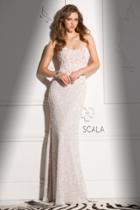 Scala - 48680 Sweetheart Prom Dress With Crystal Embellishments