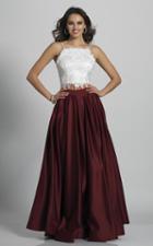 Dave & Johnny - 1435 Ornate Lace Two-piece A-line Dress