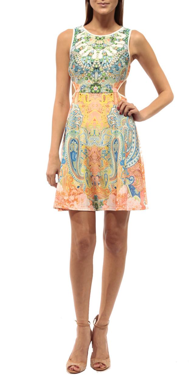 Johanne Beck - Claudette - Side Cut Dress / Sorbet Blossom 1s