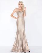Mac Duggal - 66491m Shiny Strapless Fold-over Sweetheart Mermaid Gown