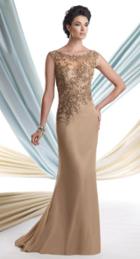 Montage By Mon Cheri - 113920 Long Dress In Taupe
