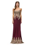 Strapless Sweetheart Baroque Sheath Dress