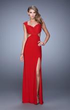 La Femme - 21082 Lace Sweetheart Sheath Dress