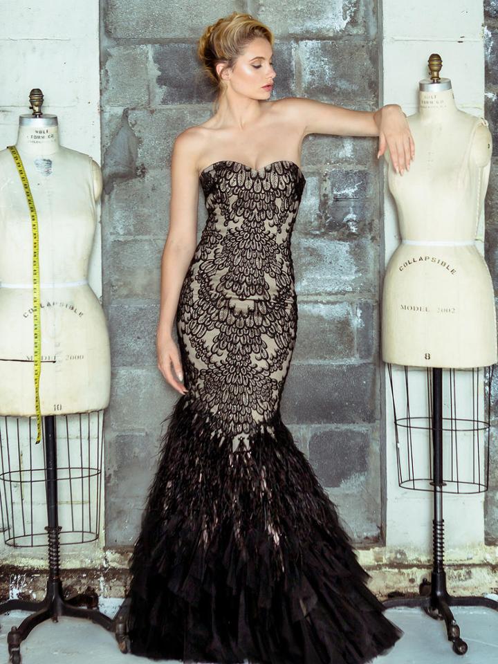 Colors Couture - J039 Strapless Mermaid Evening Gown