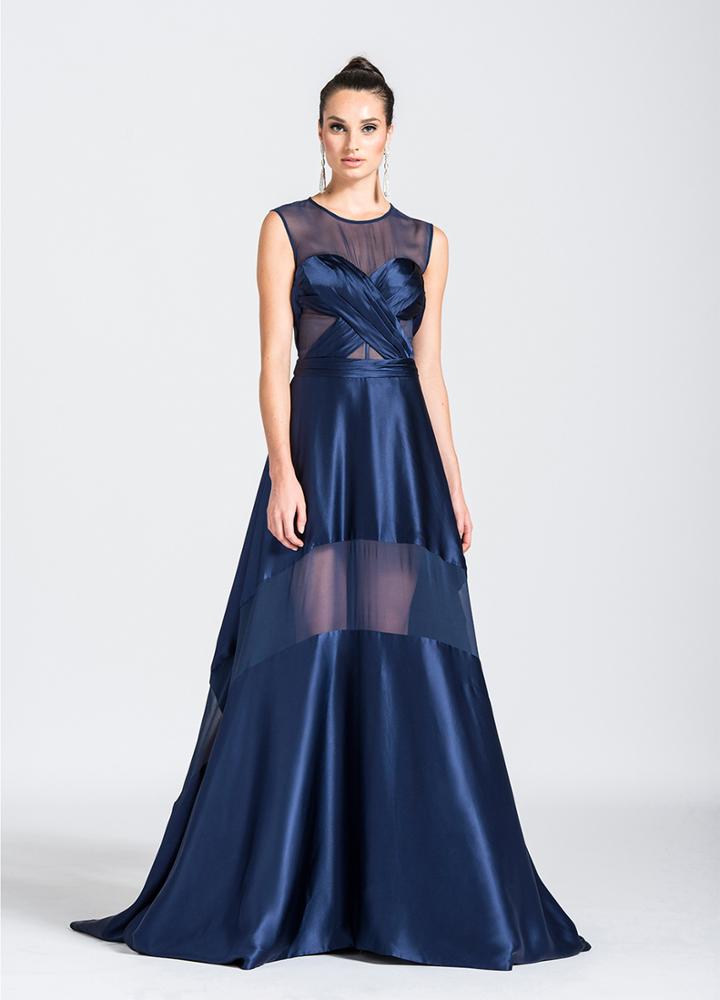 Ashley Lauren - 1115 Wrap Silk Evening Dress