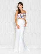 Colors Dress - 1716 Colorful Print Two-piece Evening Gown