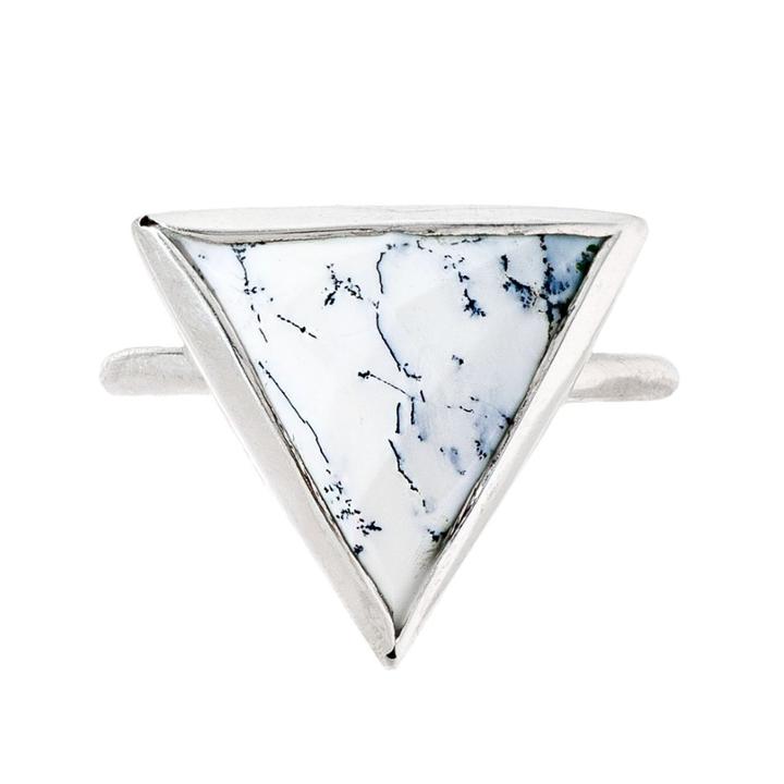 Heather Hawkins - Trillion Ring In Dendritic Opal