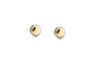 Tresor Collection - Lente Stud Earrings In 18k Yellow Gold With Pave Diamond Default Title