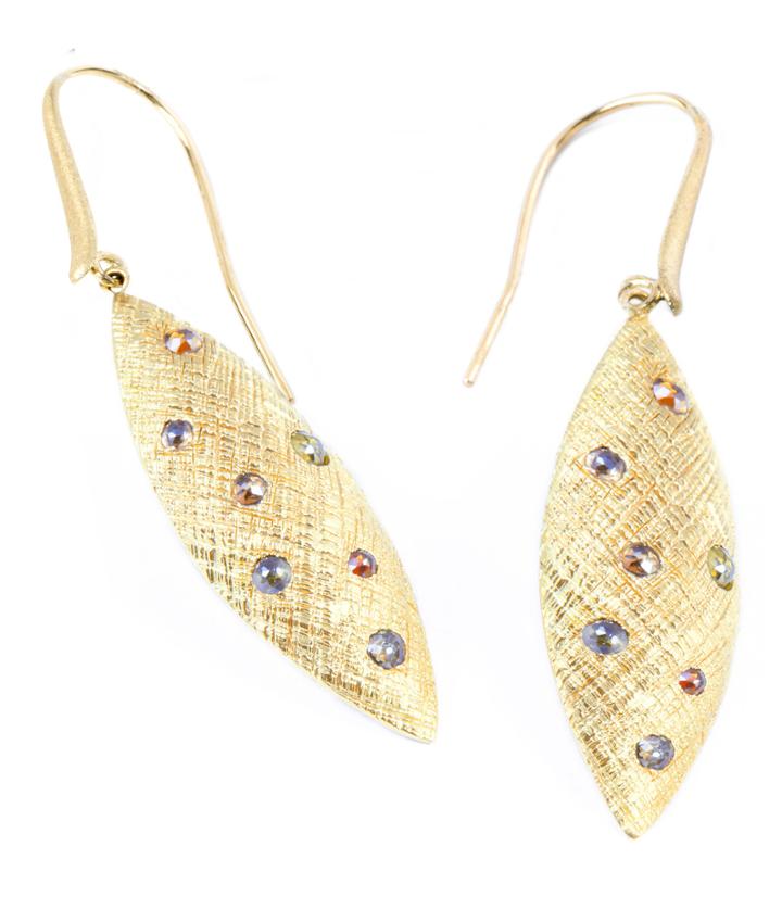 Nina Nguyen Jewelry - Moyen Marquise Gold Earrings
