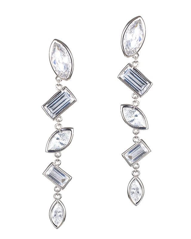 Cz By Kenneth Jay Lane - Multi Shape Drop Earrings Style 2
