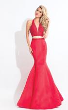 Rachel Allan - 6019 Beaded Two Piece Halter Trumpet Gown