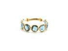 Tresor Collection - London Blue Topaz Gemstone Ring Band In 18k Yellow Gold 1579572420