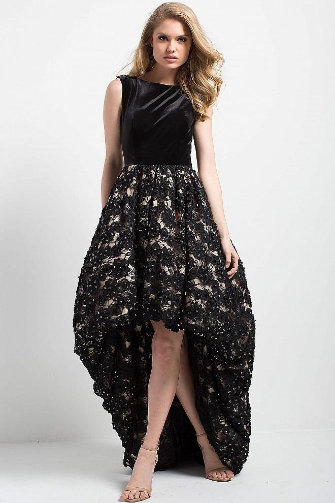 Jovani - 55916 Sleeveless High Low Evening Gown