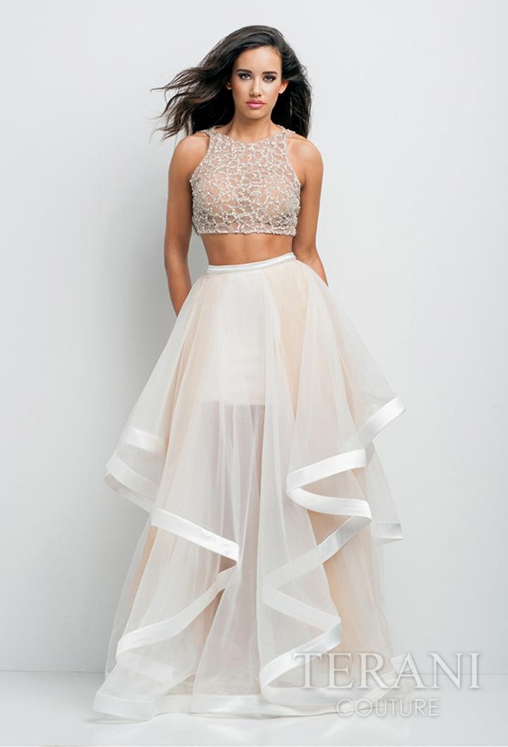 Terani Couture - Dl300 Two Piece Embellished A-line Dress
