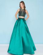 Mac Duggal - 66311h Two Piece Beaded Jewel Illusion Evening Gown